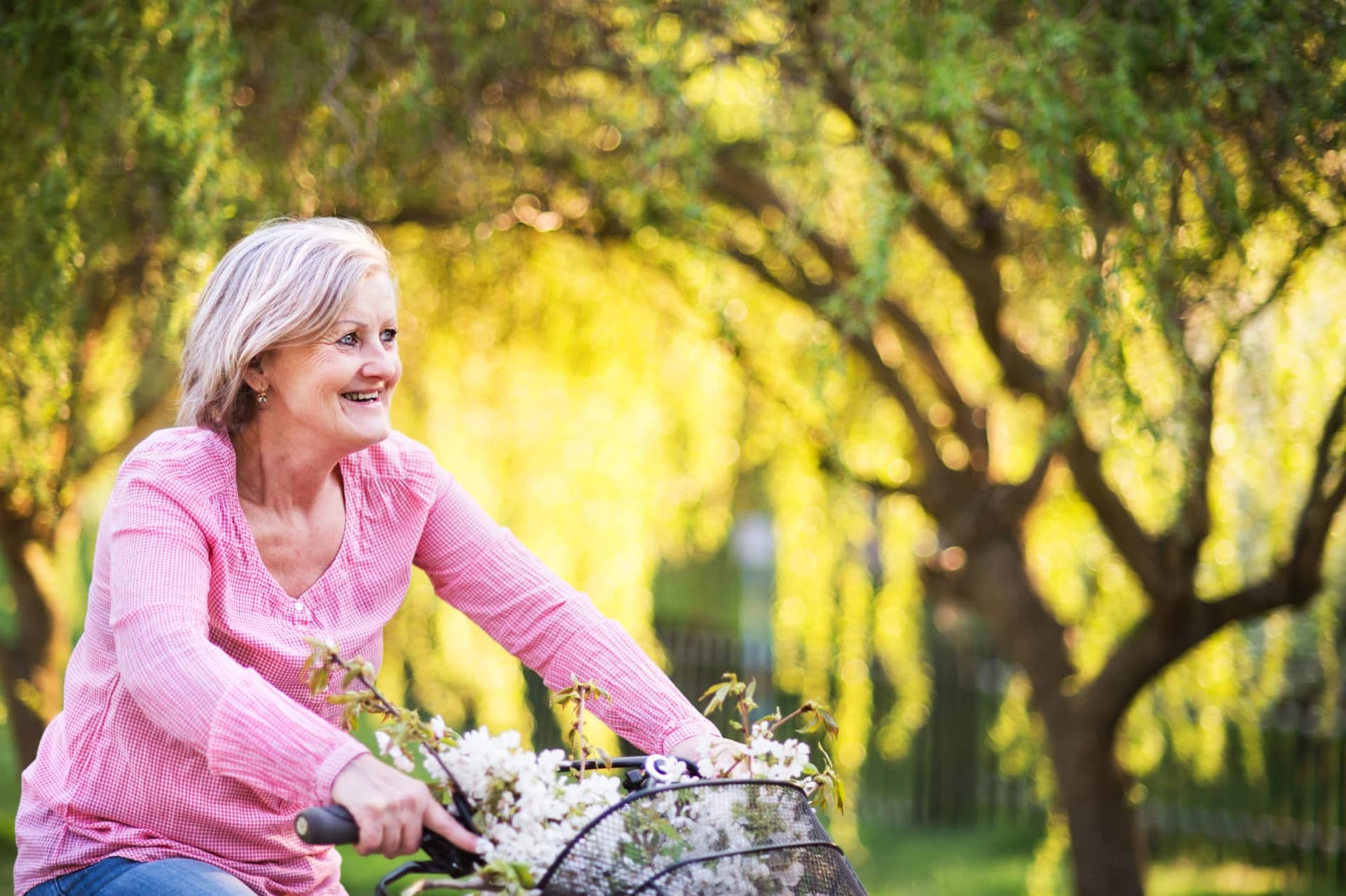 woman with bicycle